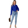 image:imageLYANER Womens Ruffle Collar Casual Blouse  Button Down Long Sleeve Victorian Dressy Top ShirtsRoyal Blue