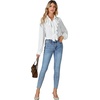 image:imageLYANER Womens Ruffle Collar Casual Blouse  Button Down Long Sleeve Victorian Dressy Top ShirtsWhite