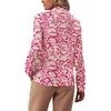 image:imageLYANER Womens Ruffle Front Elegant Blouse  Collar Neck Button Down Long Sleeve Ruffled Shirt Dressy Casual Work TopsLeopard Rose