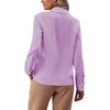 image:imageLYANER Womens Ruffle Front Elegant Blouse  Collar Neck Button Down Long Sleeve Ruffled Shirt Dressy Casual Work TopsLight Purple