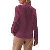 image:imageLYANER Womens Ruffle Front Elegant Blouse  Collar Neck Button Down Long Sleeve Ruffled Shirt Dressy Casual Work TopsPlum Purple