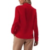 image:imageLYANER Womens Ruffle Front Elegant Blouse  Collar Neck Button Down Long Sleeve Ruffled Shirt Dressy Casual Work TopsRed