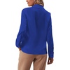 image:imageLYANER Womens Ruffle Front Elegant Blouse  Collar Neck Button Down Long Sleeve Ruffled Shirt Dressy Casual Work TopsRoyal Blue