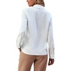 image:imageLYANER Womens Ruffle Front Elegant Blouse  Collar Neck Button Down Long Sleeve Ruffled Shirt Dressy Casual Work TopsWhite