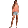 image:imageLYANER Womens V Neck Casual Tank Top  Ruffle Hem Babydoll Blouse Sleeveless Flowy Peplum TopsCoral Pink