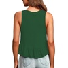 image:imageLYANER Womens V Neck Casual Tank Top  Ruffle Hem Babydoll Blouse Sleeveless Flowy Peplum TopsDark Green