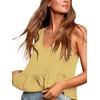image:imageLYANER Womens V Neck Casual Tank Top  Ruffle Hem Babydoll Blouse Sleeveless Flowy Peplum TopsGinger