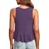 image:imageLYANER Womens V Neck Casual Tank Top  Ruffle Hem Babydoll Blouse Sleeveless Flowy Peplum TopsLight Purple