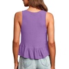 image:imageLYANER Womens V Neck Casual Tank Top  Ruffle Hem Babydoll Blouse Sleeveless Flowy Peplum TopsLight Purple