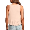 image:imageLYANER Womens V Neck Casual Tank Top  Ruffle Hem Babydoll Blouse Sleeveless Flowy Peplum TopsSolid Beige