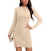 image:imageLYANER Womens Cable Knit Bodycon DressBeige