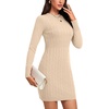 image:imageLYANER Womens Cable Knit Bodycon DressBeige