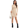 image:imageLYANER Womens Cable Knit Bodycon DressBeige