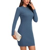 image:imageLYANER Womens Cable Knit Bodycon DressDark Blue