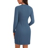 image:imageLYANER Womens Cable Knit Bodycon DressDark Blue