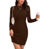 image:imageLYANER Womens Cable Knit Bodycon DressDark Brown