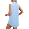 image:imageLYANER Womens Collar V Neck Casual Shirt DressAzure