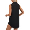 image:imageLYANER Womens Collar V Neck Casual Shirt DressBlack