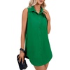 image:imageLYANER Womens Collar V Neck Casual Shirt DressGrass Green