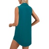 image:imageLYANER Womens Collar V Neck Casual Shirt DressPeacock Green