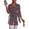 image:imageLYANER Womens Collared Deep V Neck Sexy TopsBlack Print