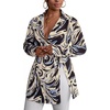 image:imageLYANER Womens Collared Deep V Neck Sexy TopsBlue Moire