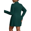 image:imageLYANER Womens Collared Deep V Neck Sexy TopsDark Green