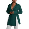 image:imageLYANER Womens Collared Deep V Neck Sexy TopsDark Green