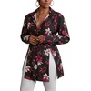 image:imageLYANER Womens Collared Deep V Neck Sexy TopsFlower Black