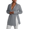 image:imageLYANER Womens Collared Deep V Neck Sexy TopsGray