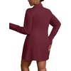 image:imageLYANER Womens Collared Deep V Neck Sexy TopsLight Wine