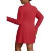 image:imageLYANER Womens Collared Deep V Neck Sexy TopsPure Red