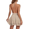 image:imageLYANER Womens Deep V Neck Sexy Mini DressBrown Leopard