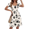 image:imageLYANER Womens Fit and Flare Casual Mini DressBeige