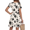 image:imageLYANER Womens Fit and Flare Casual Mini DressBeige