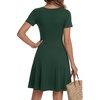 image:imageLYANER Womens Fit and Flare Casual Mini DressDark Green