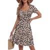 image:imageLYANER Womens Fit and Flare Casual Mini DressLeopard