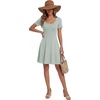 image:imageLYANER Womens Fit and Flare Casual Mini DressLight Green