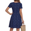 image:imageLYANER Womens Fit and Flare Casual Mini DressNavy Blue