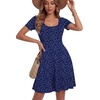 image:imageLYANER Womens Fit and Flare Casual Mini DressNavy Blue