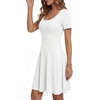 image:imageLYANER Womens Fit and Flare Casual Mini DressOffwhite