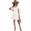 image:imageLYANER Womens Fit and Flare Casual Mini DressOffwhite