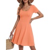 image:imageLYANER Womens Fit and Flare Casual Mini DressOrange