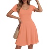 image:imageLYANER Womens Fit and Flare Casual Mini DressOrange