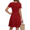 image:imageLYANER Womens Fit and Flare Casual Mini DressRed