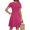 image:imageLYANER Womens Fit and Flare Casual Mini DressRose