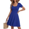 image:imageLYANER Womens Fit and Flare Casual Mini DressRoyal Blue