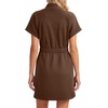 image:imageLYANER Womens Half Zip Casual Mini DressBrown