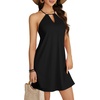 image:imageLYANER Womens Halter Neck Casual Mini DressBlack