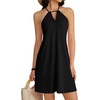 image:imageLYANER Womens Halter Neck Casual Mini DressBlack